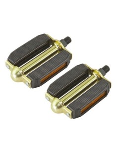 507 Block Pvc Pedals 1/2 Black/Gold.